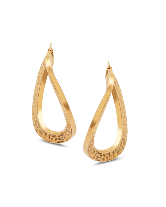 18K Yellow Gold Earrings - 3.01g