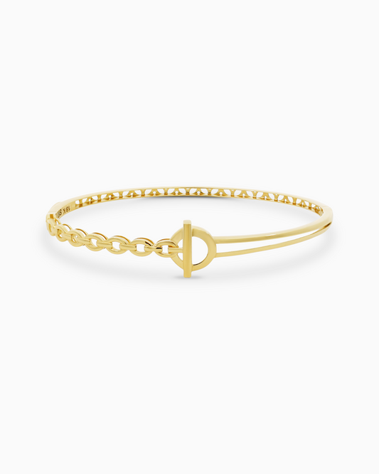 18K Gold Bangle - 5.37g