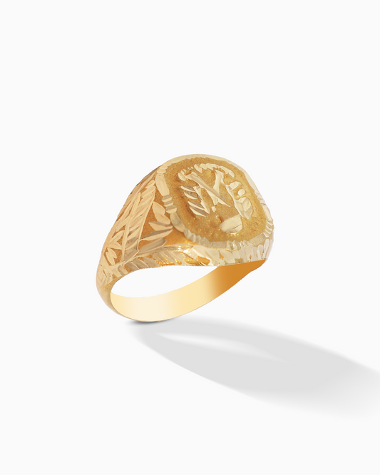 18K Yellow Gold Men's Ring - 2.88g