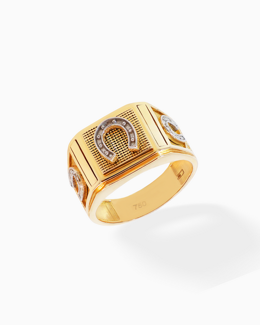 18K Yellow Gold Men's Ring - 10.84g