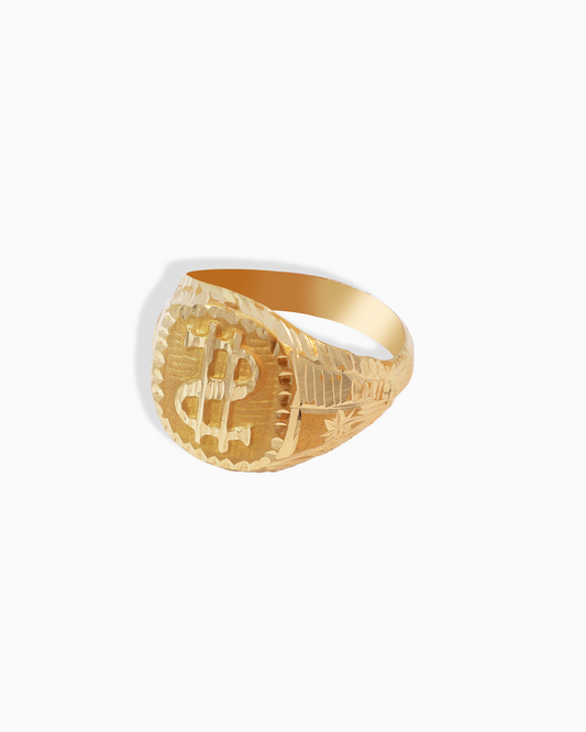 18K Yellow Gold Men's Ring - 2.90g