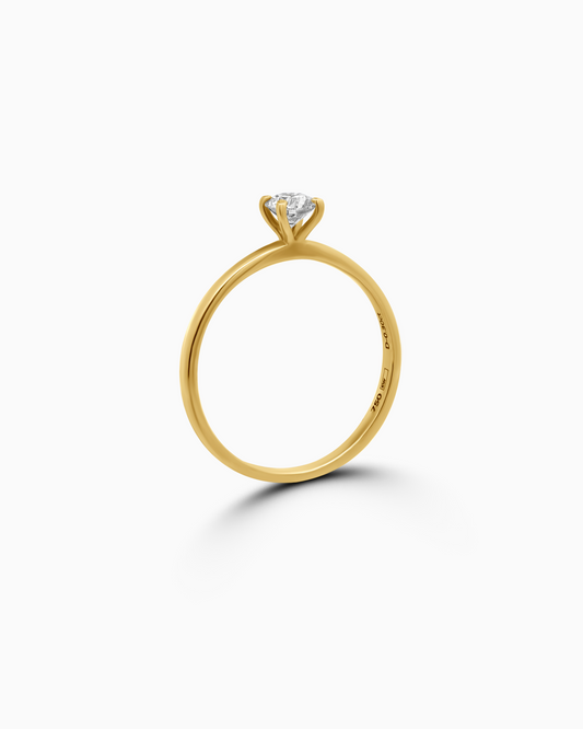 0.30ct Natural Round Brilliant Diamond Ring