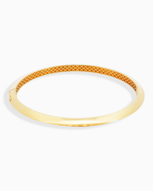 18K Yellow Gold Bangle - 8.18g