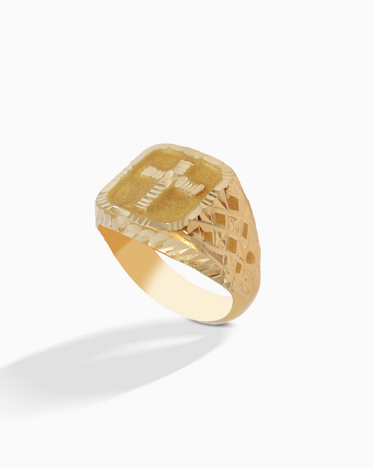 18K Yellow Gold Men's Ring - 4.01g