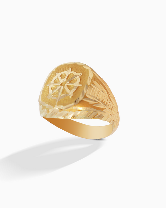 18K Yellow Gold Men's Ring - 2.99g