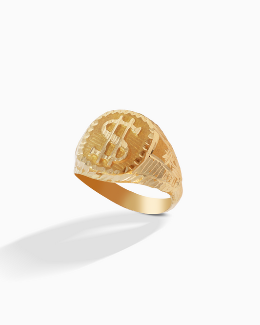 18K Yellow Gold Men's Ring - 2.90g
