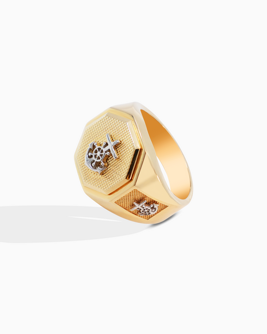 18K Yellow Gold Men's Ring - 12.93g