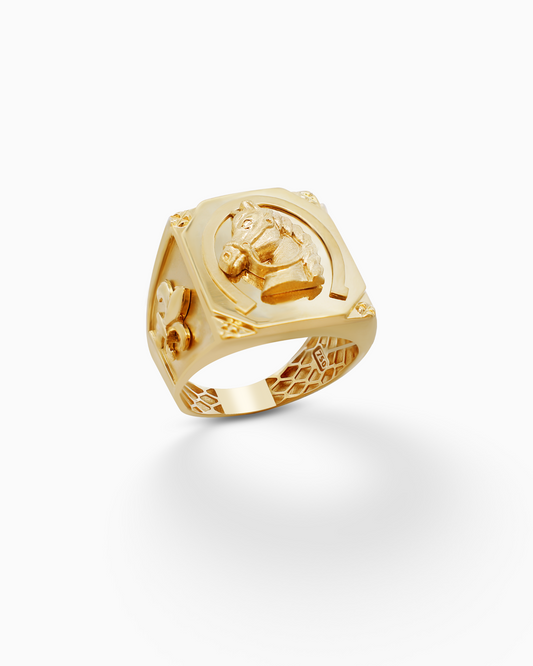 18K Gold Men's Ring - 10.45g