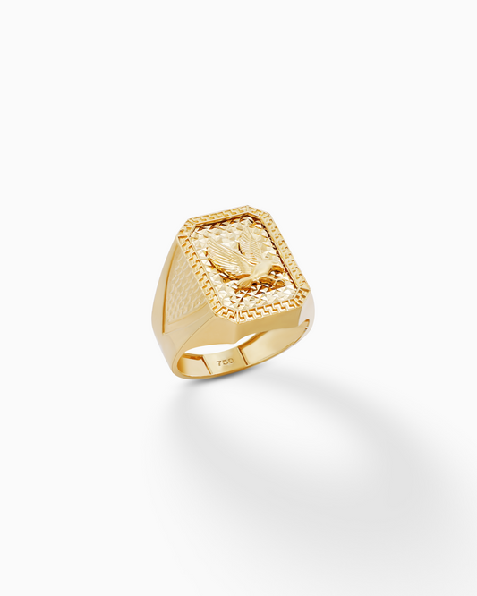 18K Gold Men's Ring - 4.97g