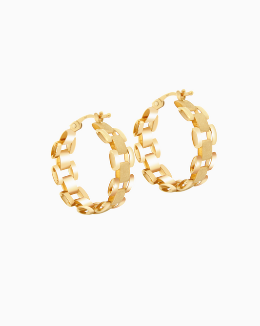 18K Gold Earrings - 4.06g
