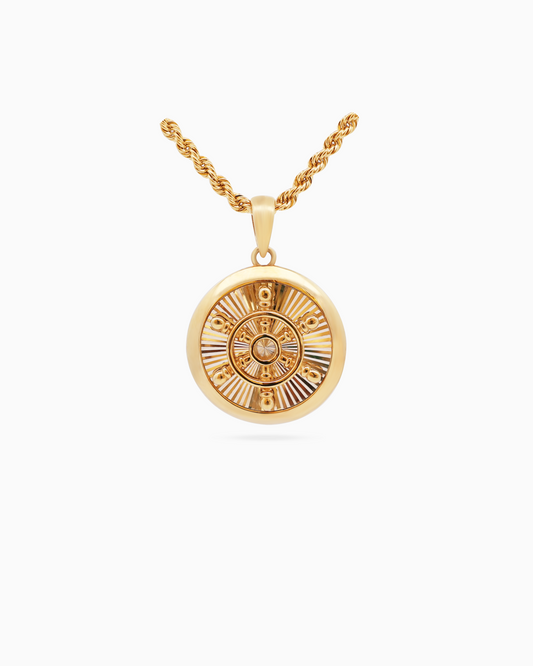 18K Two-Tone Gold Pendant - 4.13g