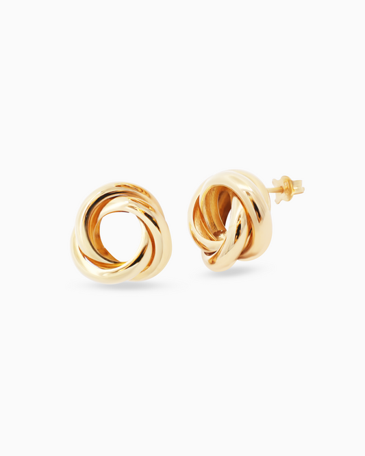 18K Yellow Gold Earrings - 2.98g