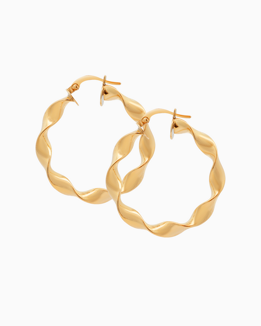 18K Yellow Gold Earrings - 3.19g
