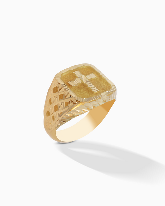 18K Yellow Gold Men's Ring - 4.01g