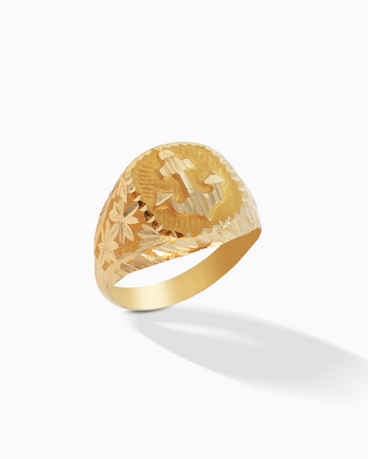 18K Yellow Gold Men's Ring - 2.76g