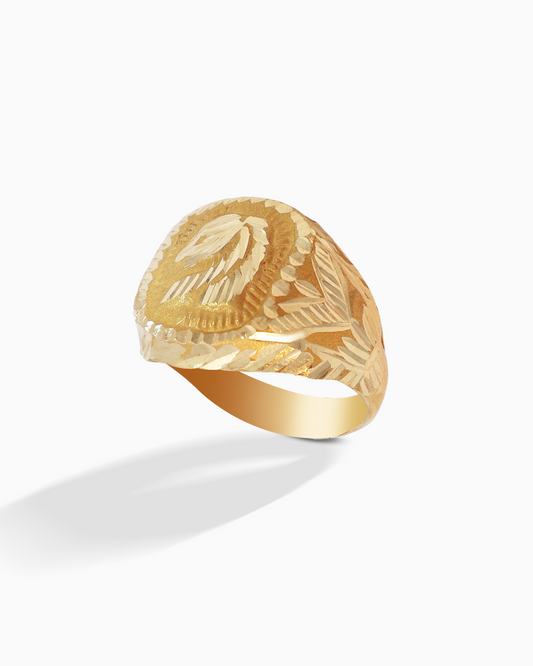 18K Yellow Gold Men's Ring - 3.11g