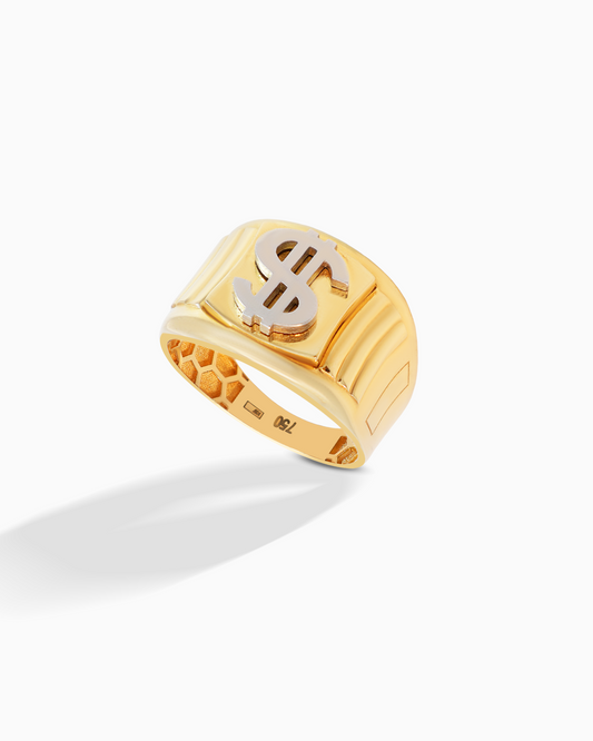 18K Yellow Gold Men's Ring - 6.10g