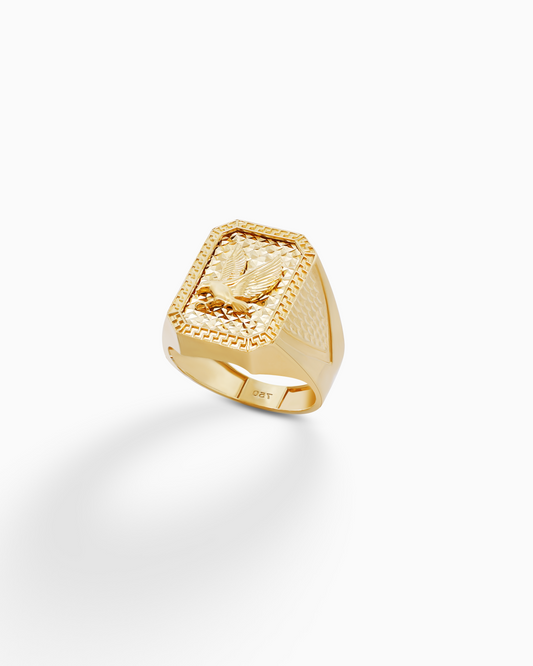 18K Gold Men's Ring - 4.97g
