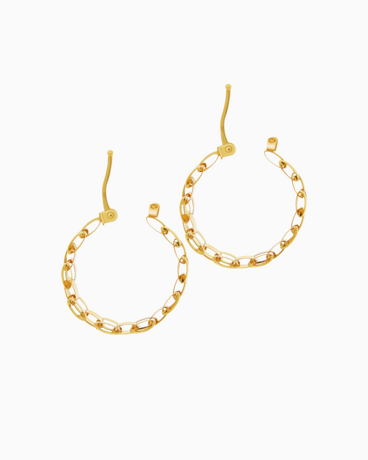 18K Gold Earrings - 4.06g