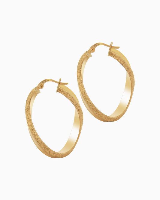 18K Gold Earrings - 2.43g