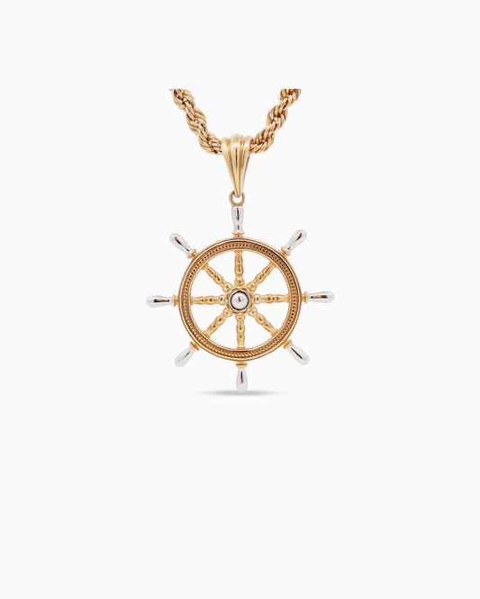 18K Two-Tone Gold Pendant - 4.56g