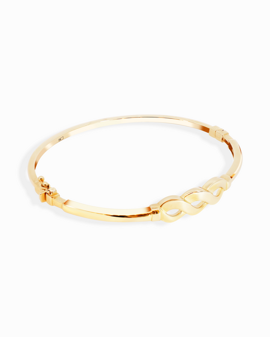 18K Yellow Gold Bangle - 9.92g