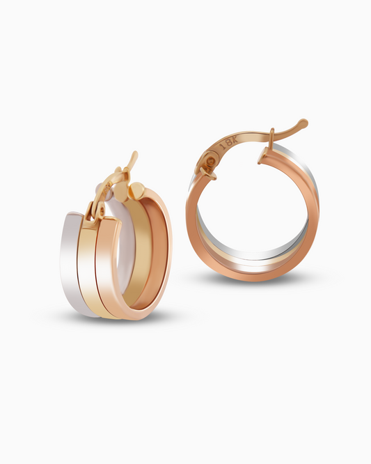 18K Gold Earrings - 4.04g