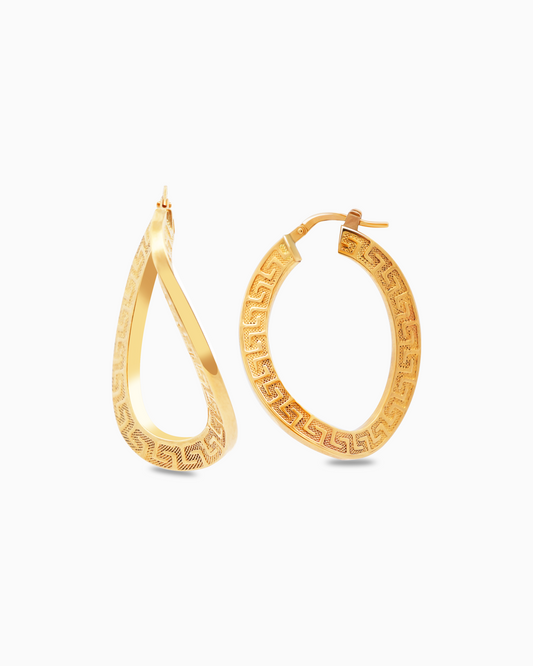 18K Yellow Gold Earrings - 3.01g