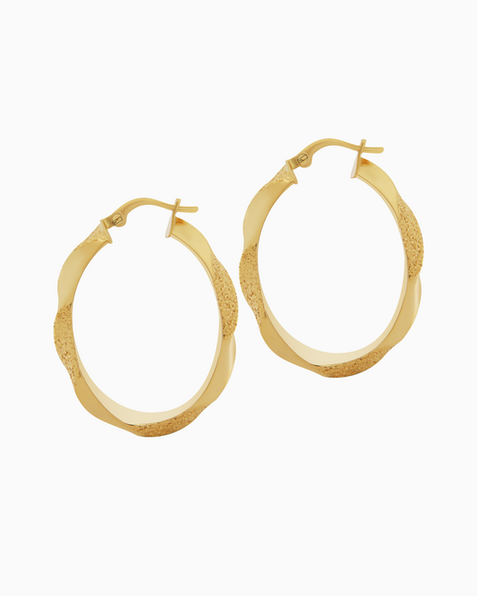 18K Gold Earrings - 3.90g
