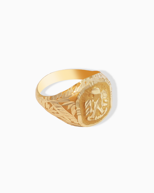 18K Yellow Gold Men's Ring - 2.88g
