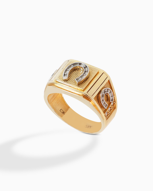 18K Yellow Gold Men's Ring - 10.84g