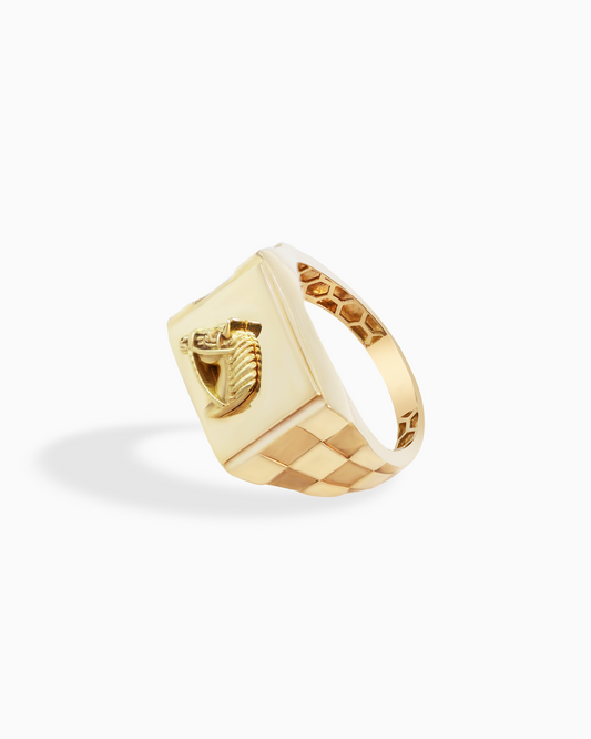 18K Yellow Gold Men's Ring - 6.26g