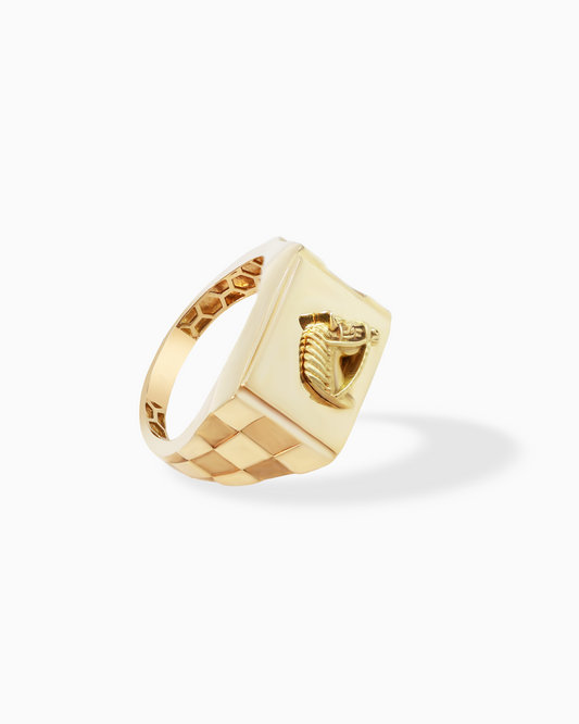 18K Yellow Gold Men's Ring - 6.26g