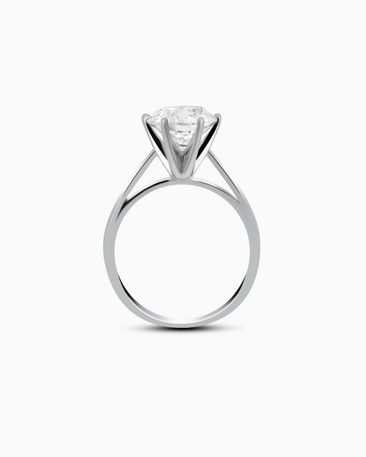 Signature Solitaire Diamond Ring 2.5ct 18K White Gold