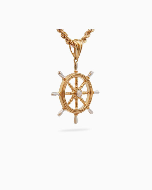 18K Two-Tone Gold Pendant - 4.56g