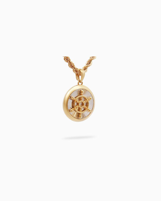 18K Two-Tone Gold Pendant - 4.13g